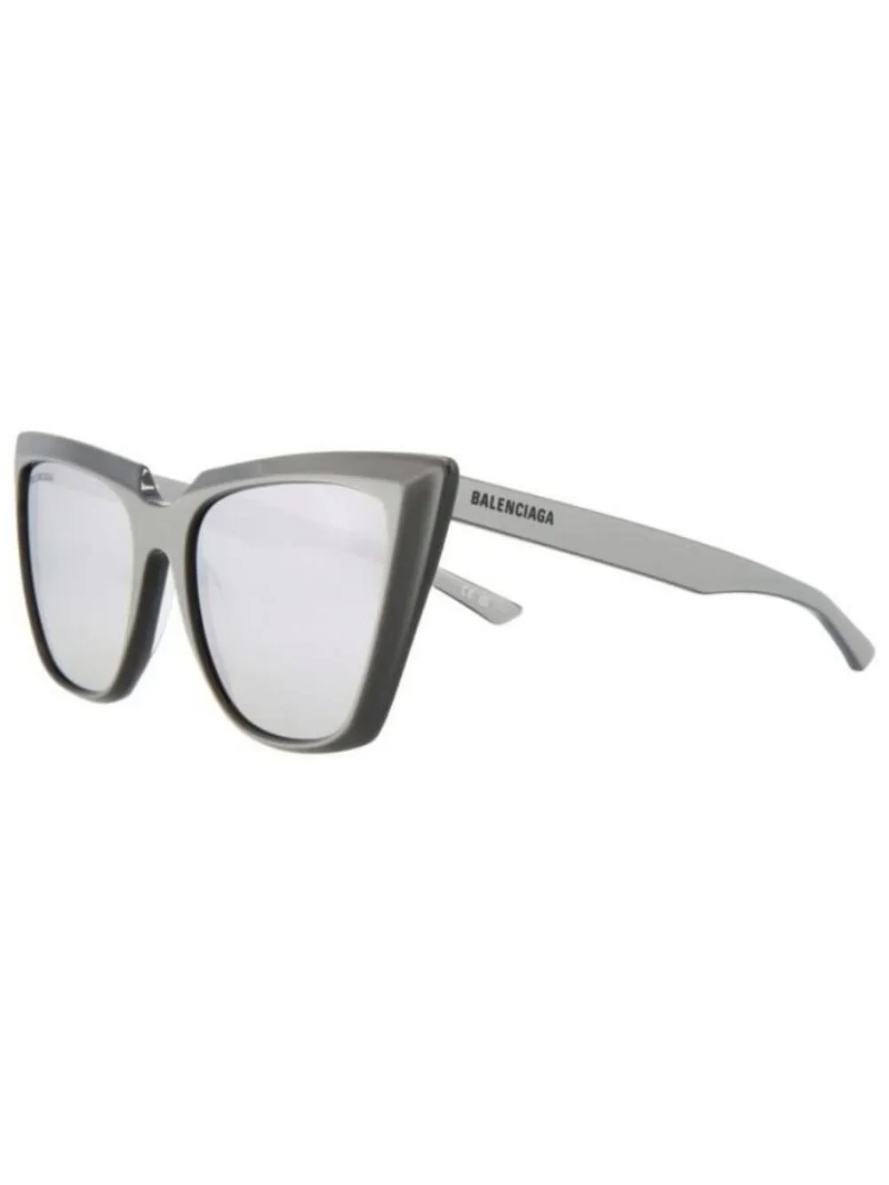 New Balenciaga Womens Cat Eye Silver Silver Silver Fashion Designer Sunglasses